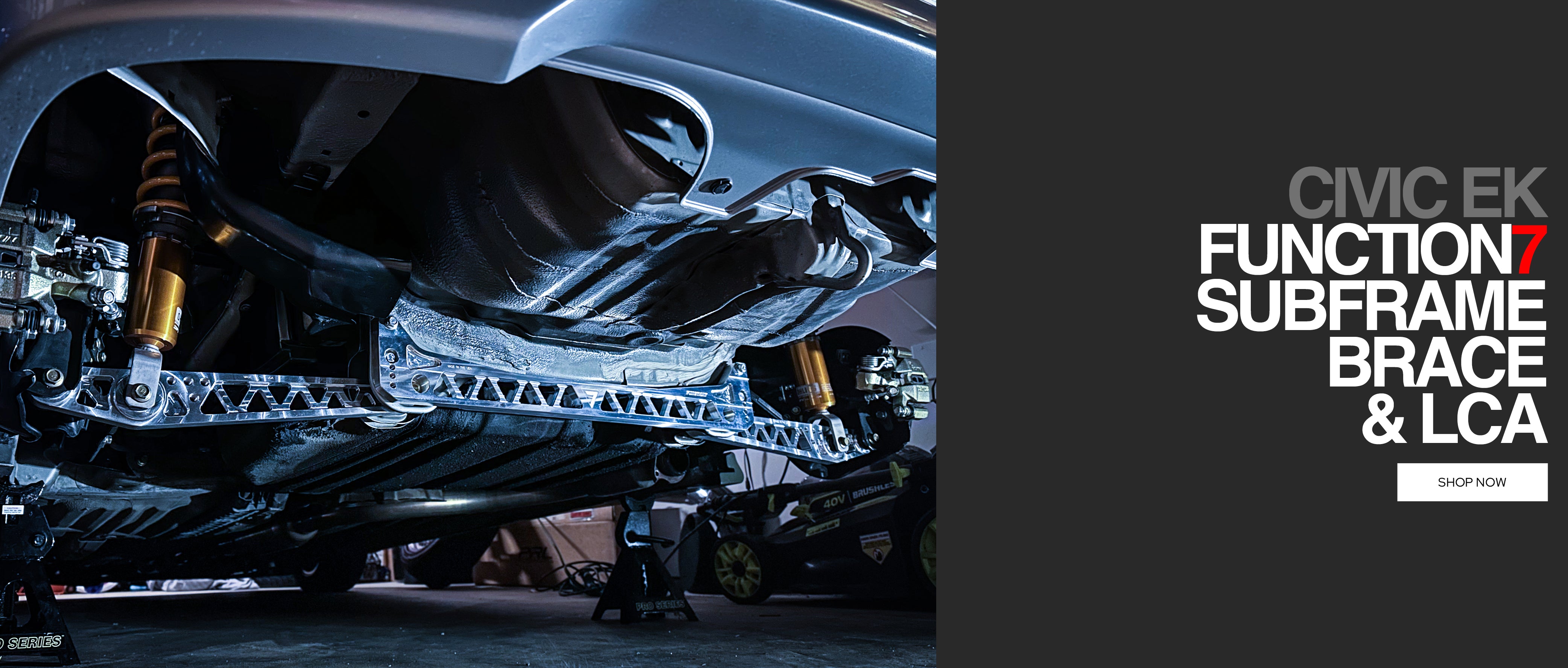 シビック　EG　ロアアーム　サブフレーム　Function7 Function7 Rear Subframe Brace + Lower Control Arm Combo - JHPUSA